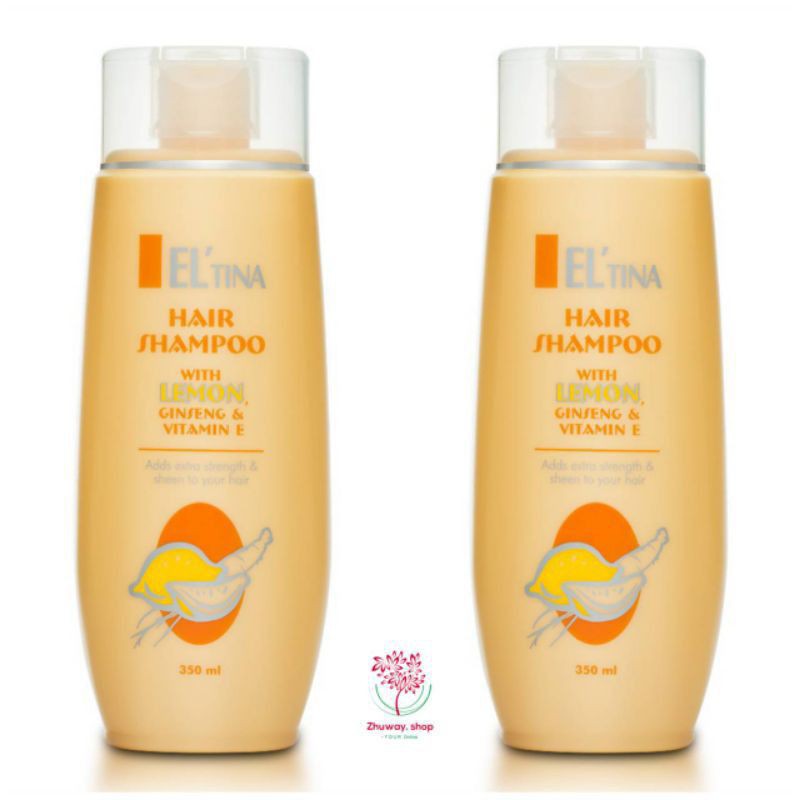 แชมพูสระผม (แพ็คคู่) สูตร lemon, ginseng+ vitaminE 350ml