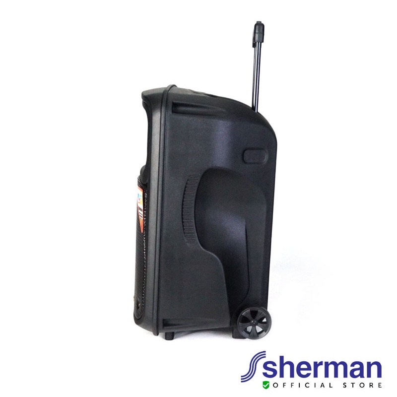 Sherman APS125 Blutooth ลำโพงล้อลาก พร้อมไมค์ลอย ขนาด 12 นิ้ว กำลังขับ 70W