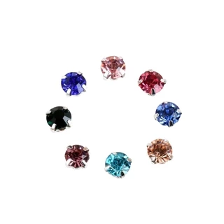 กรงเล็บเพชรคริสตัล Rhinestone DIY สําหรับเย็บผ้า 100 ชิ้น / แพ็ค