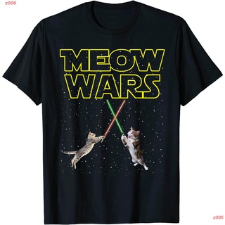 【2022tshirts】z006 แมว เสื้อยืดพิมพ์ลาย Meow Wars Cat Shirt Funny Gifts For Cats Lovers T-Shirts T-Shirt เสื้อยืดชาย เสื้