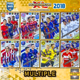 PANINI FIFA 365 2018 ADRENALYN XL: MULTIPLE การ์ดสะสมฟุตบอล Football Trading Card