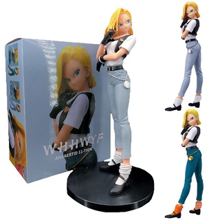 ตุ๊กตาฟิกเกอร์ การ์ตูนดราก้อนบอล Android 18 ของเล่น ของขวัญคริสต์มาส สําหรับเด็ก ตกแต่งรถยนต์ เก็บสะสม