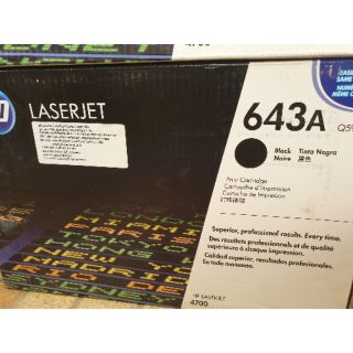 HP 643A ตลับหมึกโทนเนอร์ สีดำ สีเหลือง สีแดง สีฟ้า ของแท้ Original Toner Cartridge Black Yellow Magenta Cyan