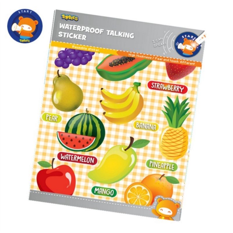 New!! Toybies Waterproof Talking Sticker สติ๊กเกอร์กันน้ำ