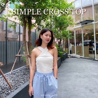 Simple cross top | เสื้อไขว้คอ สีขาวเบสิค แมชง่ายมากๆค่า