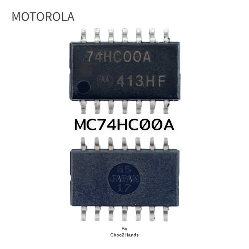 MC74HC00A MOTOROLA Quad 2-Input NAND Gate IC Logic CMOS DIP-14 Semiconductor Pack 1 ชิ้น