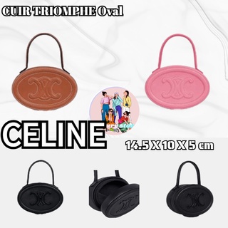 CELINE CUIR TRIOMPHE Oval กระเป๋าเครื่องสำอาง/กระเป๋าถือใน Smooth Calfskin