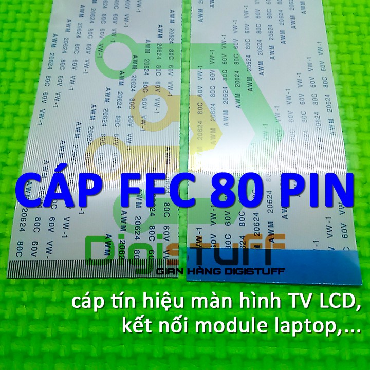 สาย FFC (สายแบน) 80 พิน AWM 20624 และ AWM 20861 เปลี่ยนสายจอทีวีและอุปกรณ์อื่นๆ