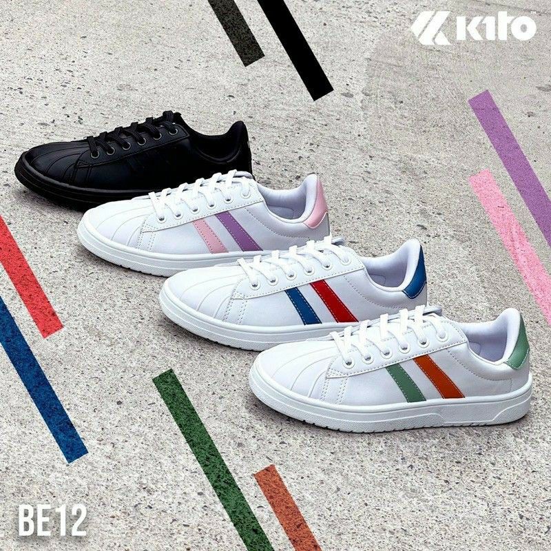 Hot item ส่งฟรี !!! ส่งไว !!! ราคาถูกที่สุด !!! ของแท้ % !!! Kito  รองเท้าผ้าใบ BE12 Size 36-40