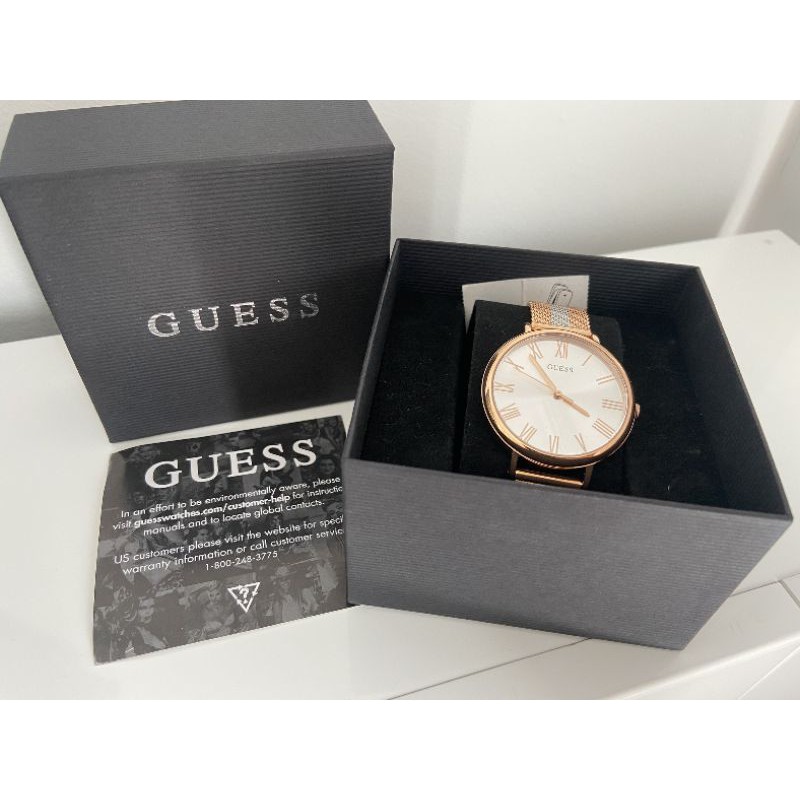 นาฬิกา guess แท้ usa รุ่น lenox สีโรสโกลด์ (u1155l4)