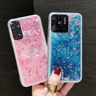 เคสโทรศัพท์มือถือ ประดับเลื่อมกลิตเตอร์ สําหรับ Redmi 10C 10 Prime Redmi Note 11 Pro Plus 11S 10S 10T 10 Pro Max