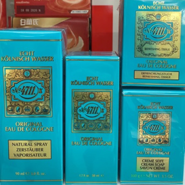 โคโลญจน์ Eau de cologne 4711(ของแท้100% จากเยอรมัน)ตั้งแต่ 50 มล., 90 มล.(หัวสเปรย์), สบู่ และผ้าเย็