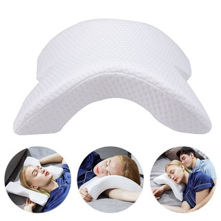   หมอน เพื่อสุขภาพ แบบโค้ง Pressure Free Memory Pillow รุ่น Pressure-Free-Memory-Pillow-02B-J1