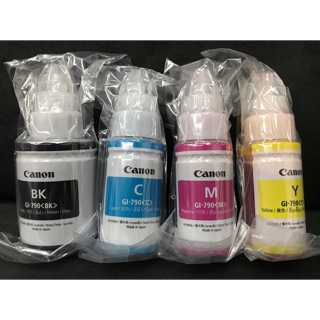 หมึก Canon 4สี หมึกเติมของแท้ 💯% GI-790 BK/C/M/Y แบบไม่มีกล่อง