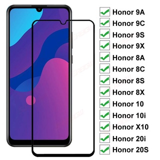 ฟิล์มกระจกนิรภัยกันรอยหน้าจอโทรศัพท์ 9D สําหรับ Huawei Honor 9A 9C 9S 9X 8A 8C 8S 8X Honor 9i 10i 20i 20S