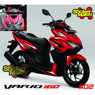 สติกเกอร์ตัดตัวถัง vario 160 2022 สีแดง 02