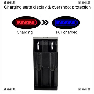 อุปกรณ์ชาร์จแบตเตอรี่ USB HX แบบคู่ สําหรับ 3.7V 18650 26650 14500