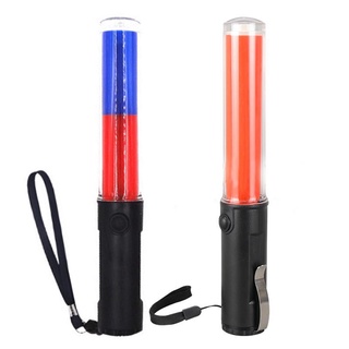 LED กระบองไฟจราจร  จังหวะ ชาร์จไฟได้ Traffic baton