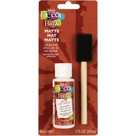 Combo DS106/DS118C Americana Decoupage Matte Glue 59ml W/แปรงโฟม