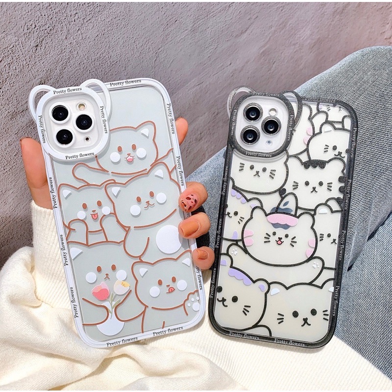 BEAR EAR CASE สําหรับ FULL LINE IPHONE 7 -> 13PROMAX
