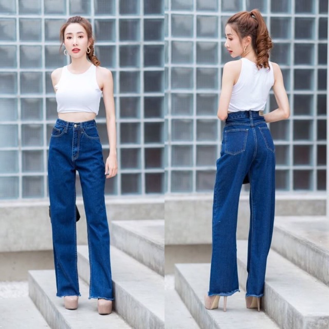 Oops!! Jeans ขายาวทรงกระบอก