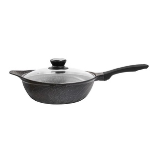 Seagull Non Stick Pan กระทะทรงลึก เคลือบลายหินอ่อน เอ็มเพอเรอร์ อินฟินิตี้ 28 ซม. พร้อมฝาแก้ว