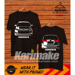 เสื้อยืดผ้าฝ้ายพิมพ์ลายแฟชั่น เสื้อยืด พิมพ์ลาย Toyota Kijang Innova Reborn ด้านหน้า และด้านหลัง สําหรับยานยนต์