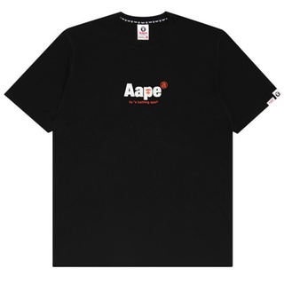 AAPE Tide Brand เสื้อยืดลําลองสําหรับผู้ชายผู้หญิงแขนสั้นคอกลมพิมพ์ลายตัวอักษร Yu Wenle