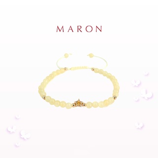 MARON - My Lucky Stars Bracelet with Honey Calcite (Citrine) (เชือกถัก) สร้อยข้อมือหิน X อัญมณีมงคลประจำวัน