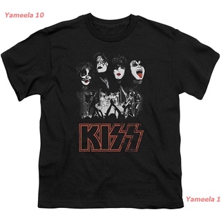 เสื้อยืดผ้าฝ้ายพิมพ์ลายแฟชั่นKISS - Rock The House - Youth Boys T-Shirt คิส วงร็อค เสื้อพิมพ์ลาย เสื้อยืดแนวสตรีท เสื้อย