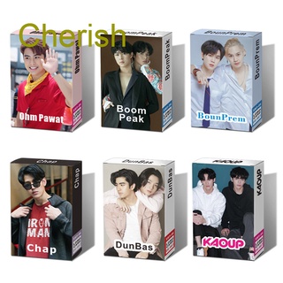 Cherish โปสการ์ดโลโม่ ลายศิลปินเกาหลี BL Perthsaint Ohmfluke Nine Kornchid Trinity Patrick Finkler INTO1 30 ชิ้นต่อกล่อง