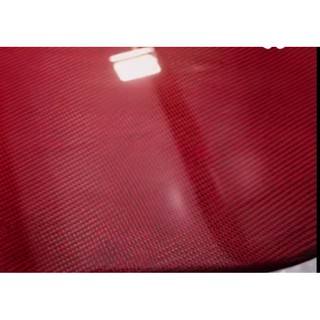 เกรด AAA+ ผ้า คาบอน เคฟล่า แท้ ดำแดง  150 cm x 75 cm ลาย 2 carbon kevlar black red hybrid cloth,plain