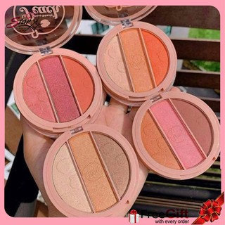 Kiss Beauty Peach Eyeshadow NO.87096  อายแชโดว์ลูกพีช 3ช่อง