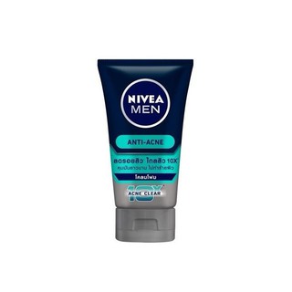นีเวีย แอนตี้ แอคเน่ โคลนโฟมล้างหน้า ลดสารเคมีตกค้าง ลดแบคทีเรีย Nivea Anti Acne Mud Foam x 1 หลอด