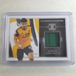 ชิ้นส่วนเสื้อ MW Gibbs-White /99 Panini Impeccable Soccer การ์ดนักฟุตบอล การ์ดนักบอล การ์ด Hi-end Topps Wolves EPL