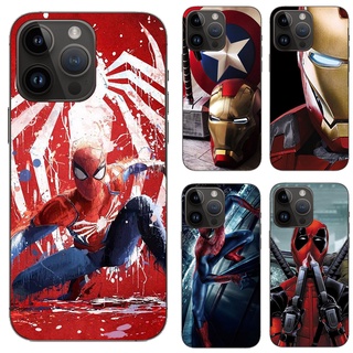 เคสโทรศัพท์ซิลิโคน TPU แบบนิ่ม ลายซุปเปอร์ฮีโร่ Marvel สําหรับ Apple iPhone 14 Pro Max