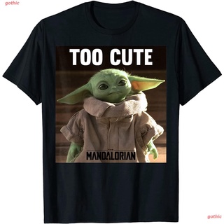 เสื้อยืดแขนสั้น Star Wars The Mandalorian The Child Too Cute Portrait T-Shirt Popular T-shirts