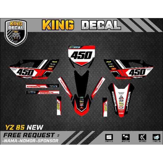 DECAL YZ NEW 85 DECAL YZ STRIPING YZ STICKER YZ NEW 85 13