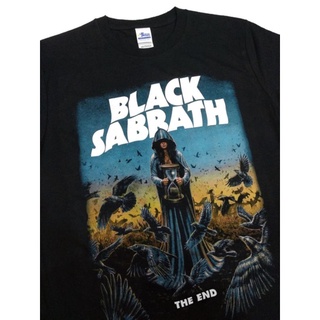 เสื้อยืด พิมพ์ลายวงร็อคเฮฟวี่เมทัล Black sabbath THE END Premium สีดําสามารถปรับแต่งได้