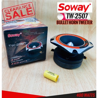 ส่วนลดพิเศษ..ดอกลำโพงเสียงแหลมSOWAY รุ่น TW-2507 เสียงแหลมหัวจรวดเสียงดีจัดจ้าน