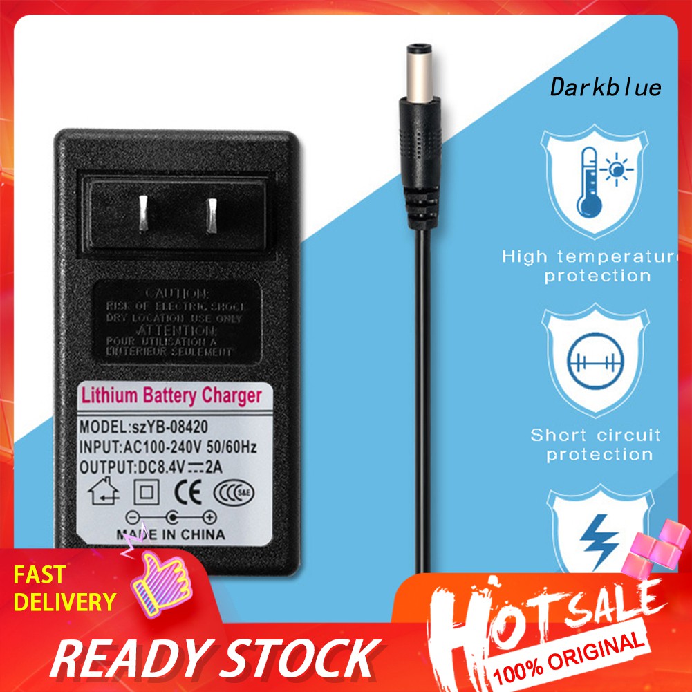 ✦ที่รัก✦อะแดปเตอร์ชาร์จแบตเตอรี่ลิเธียม 21V 2A 8.4V 2A 12.6V 2A 16.8V 2A