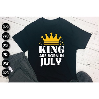 เสื้อเชิ้ต SVG ลาย Kings are Born in July SVG สําหรับวันเกิด