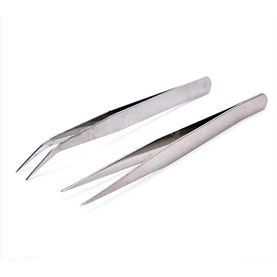 ฟอร์เซป (Forceps) ปากคีบ คีมคีบ เซ็ตเล็ก 2ชิ้น ฟอร์เซปปลายตรง ฟอร์เซปปลายโค้ง  ความยาว 10 เซนติเมตร | Shopee Thailand