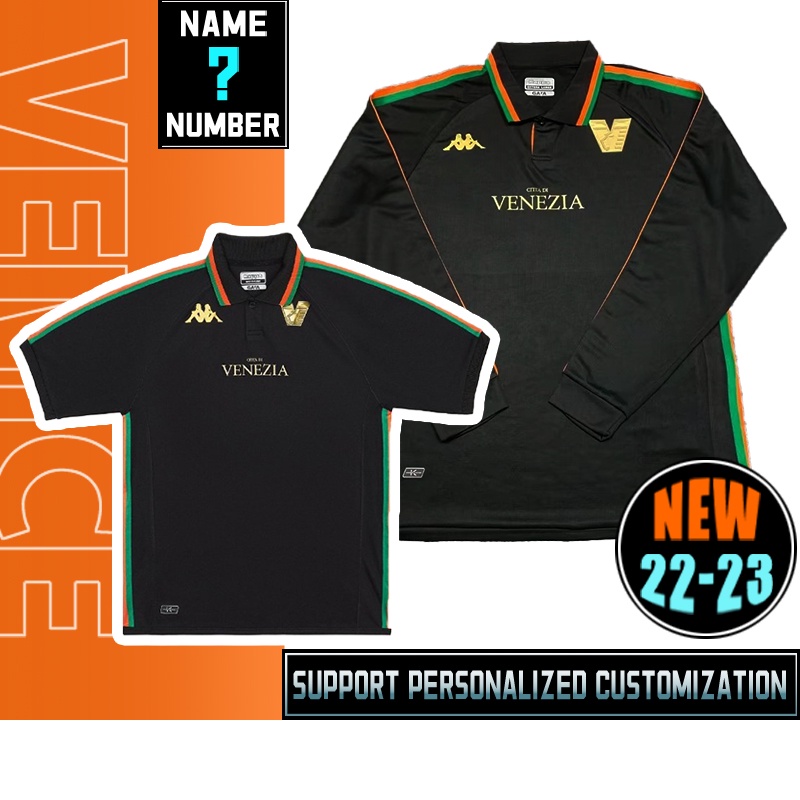 เสื้อกีฬาแขนสั้น ลายทีมชาติฟุตบอล Venice 22-23 ชุดเหย้า ไซซ์ s-2xl มีสินค้า