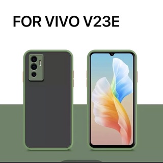 🇹🇭[ส่งจากไทย]Case  ViVO V23E เคสโทรศัพท์ ซัมซุง เคสกันกระแทก ปุ่มสีผิวด้าน กันรอยกล้อง ขอบนิ่มหลังแข็ง