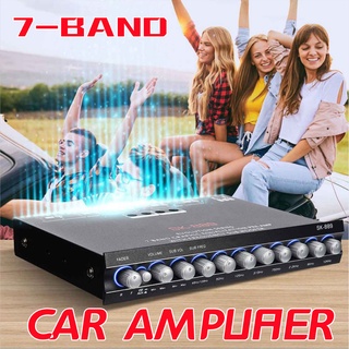 Sunbuck 7-Band เครื่องขยายเสียงรถยนต์ซับวูฟเฟอร์ 5.1 เครื่องขยายเสียงสเตอริโอ HIFI Equalization เสียงรอบทิศทาง Bass Amp