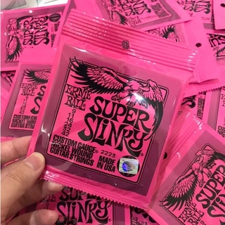 สายกีตาร์ไฟฟ้าERNIEBALL guitar strings 9/42 รุ่น 2223 สายนุ่ม เสียงใสดังกังวาล ครบชุด 6เส้น