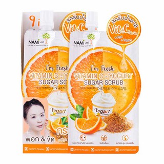 Nami Im Fresh Vitamin C &amp; Yogurt Sugar Scrub 30g. สครับ น้ำตาลที่มีวิตามินซีเข้มข้นจากธรรมชาติ