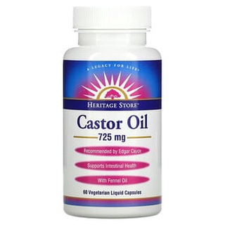 Heritage Store, Castor Oil, 725 mg  น้ำมันละหุง  แก้ท้องผูก  กระตุ้นการถ่าย