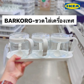 BÄRKORG แบร์คอร์ย ขวดใส่เครื่องเทศ, แก้ว/พลาสติก36 ซล. 3 ชิ้น